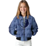 personalized memphis grizzlies bolt stripe blue bomber jacket best selling