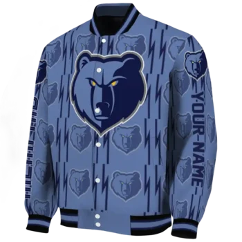 personalized memphis grizzlies bolt stripe blue varsity jacket best selling.webp