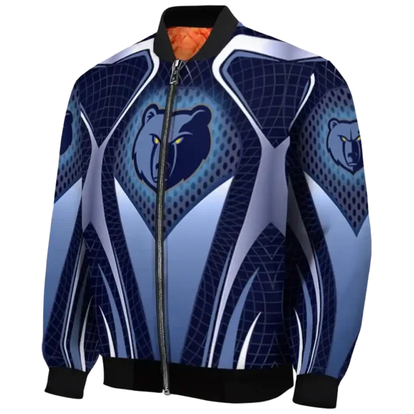personalized memphis grizzlies mesh chest black bomber jacket best selling