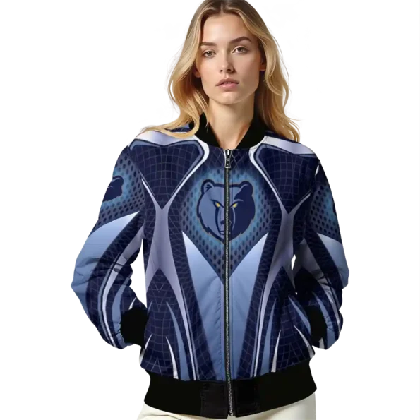 personalized memphis grizzlies mesh chest black bomber jacket latest model