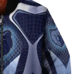 personalized memphis grizzlies mesh chest black bomber jacket best selling