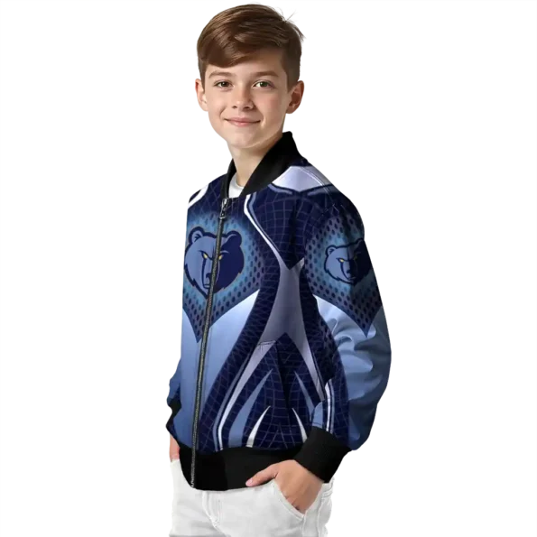 personalized memphis grizzlies mesh chest black bomber jacket trendy