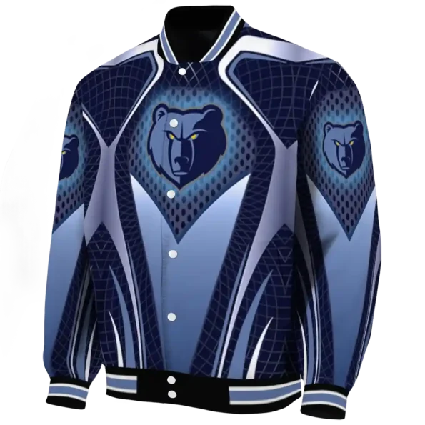 personalized memphis grizzlies mesh chest black varsity jacket best selling.webp