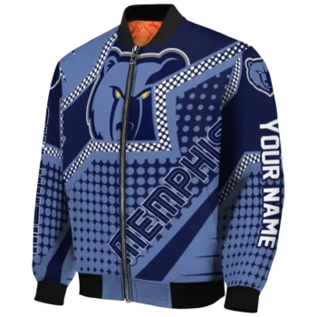 personalized memphis grizzlies star burst blue bomber jacket best selling