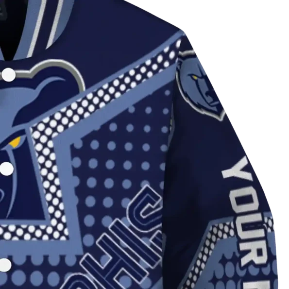 personalized memphis grizzlies star burst blue varsity jacket premium grade.webp