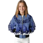 personalized memphis grizzlies winged blaze blue white bomber jacket best selling