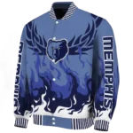 personalized memphis grizzlies winged blaze blue white varsity jacket best selling.webp
