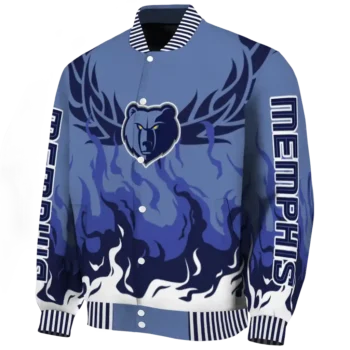 personalized memphis grizzlies winged blaze blue white varsity jacket best selling.webp