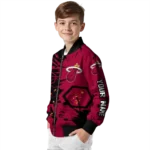 personalized miami heat hexagon cluster red black bomber jacket best selling