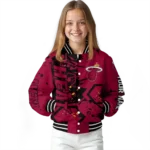 personalized miami heat hexagon cluster red black varsity jacket best selling.webp