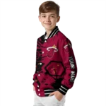 personalized miami heat hexagon cluster red black varsity jacket best selling.webp