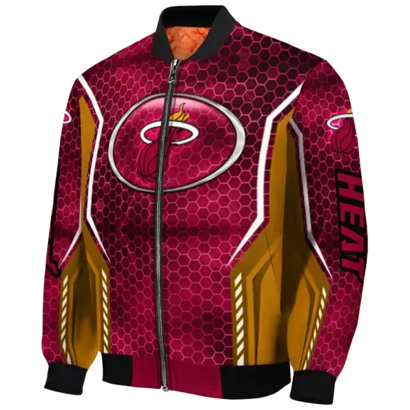 personalized miami heat power plate red bomber jacket best selling