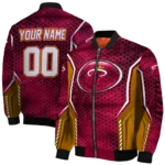 personalized miami heat power plate red bomber jacket best selling