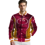 personalized miami heat power plate red varsity jacket best selling.webp