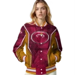 personalized miami heat power plate red varsity jacket best selling.webp