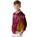 personalized miami heat power plate red varsity jacket best selling.webp