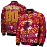 personalized miami heat pyramid shapes red bomber jacket best selling