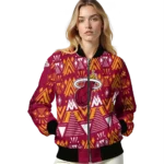 personalized miami heat pyramid shapes red bomber jacket best selling