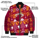 personalized miami heat pyramid shapes red bomber jacket best selling