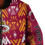 personalized miami heat pyramid shapes red bomber jacket best selling