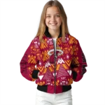 personalized miami heat pyramid shapes red bomber jacket best selling