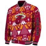 personalized miami heat pyramid shapes red varsity jacket best selling.webp