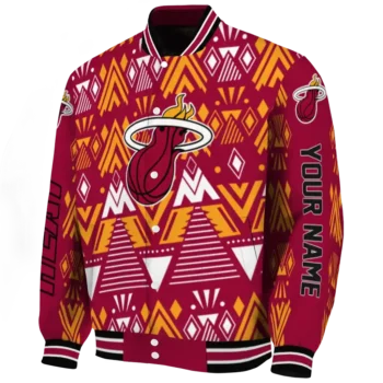 personalized miami heat pyramid shapes red varsity jacket best selling.webp