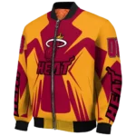 personalized miami heat spider mark red bomber jacket best selling