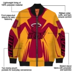 personalized miami heat spider mark red bomber jacket best selling