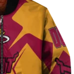 personalized miami heat spider mark red bomber jacket best selling