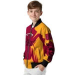 personalized miami heat spider mark red bomber jacket best selling