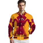 personalized miami heat spider mark red varsity jacket best selling.webp