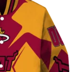 personalized miami heat spider mark red varsity jacket best selling.webp