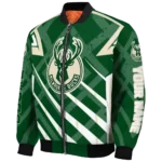personalized milwaukee bucks chevron angles green bomber jacket best selling
