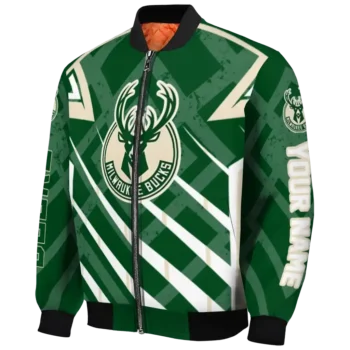 personalized milwaukee bucks chevron angles green bomber jacket best selling