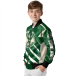 personalized milwaukee bucks chevron angles green bomber jacket best selling