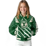 personalized milwaukee bucks chevron angles green varsity jacket best selling.webp