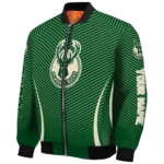 personalized milwaukee bucks chevron arrow green bomber jacket best selling