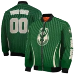 personalized milwaukee bucks chevron arrow green bomber jacket best selling