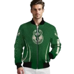 personalized milwaukee bucks chevron arrow green bomber jacket best selling