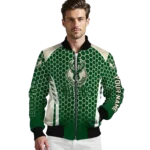 personalized milwaukee bucks hexagon grid green bomber jacket best selling
