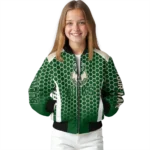 personalized milwaukee bucks hexagon grid green bomber jacket best selling