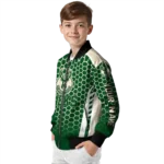 personalized milwaukee bucks hexagon grid green bomber jacket best selling