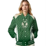personalized milwaukee bucks hexagon grid green varsity jacket best selling.webp