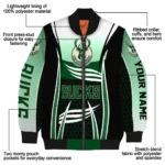 personalized milwaukee bucks mesh effect green black bomber jacket best selling