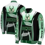 personalized milwaukee bucks mesh effect green black varsity jacket best selling.webp