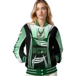 personalized milwaukee bucks mesh effect green black varsity jacket best selling.webp
