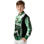personalized milwaukee bucks mesh effect green black varsity jacket best selling.webp