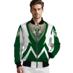 personalized milwaukee bucks v stripes green white bomber jacket best selling