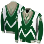 personalized milwaukee bucks v stripes green white varsity jacket best selling.webp